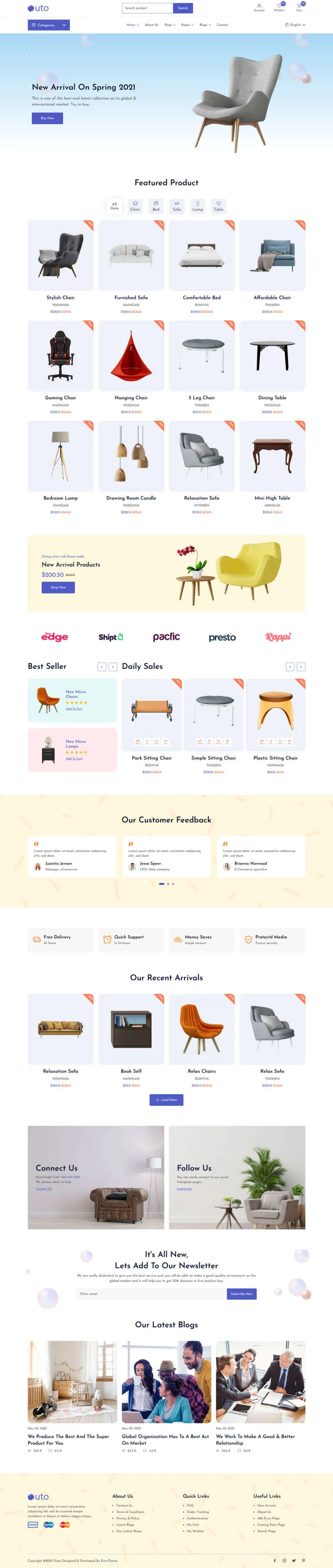 响应式家具家居桌椅沙发html网站模板-8楼资源网