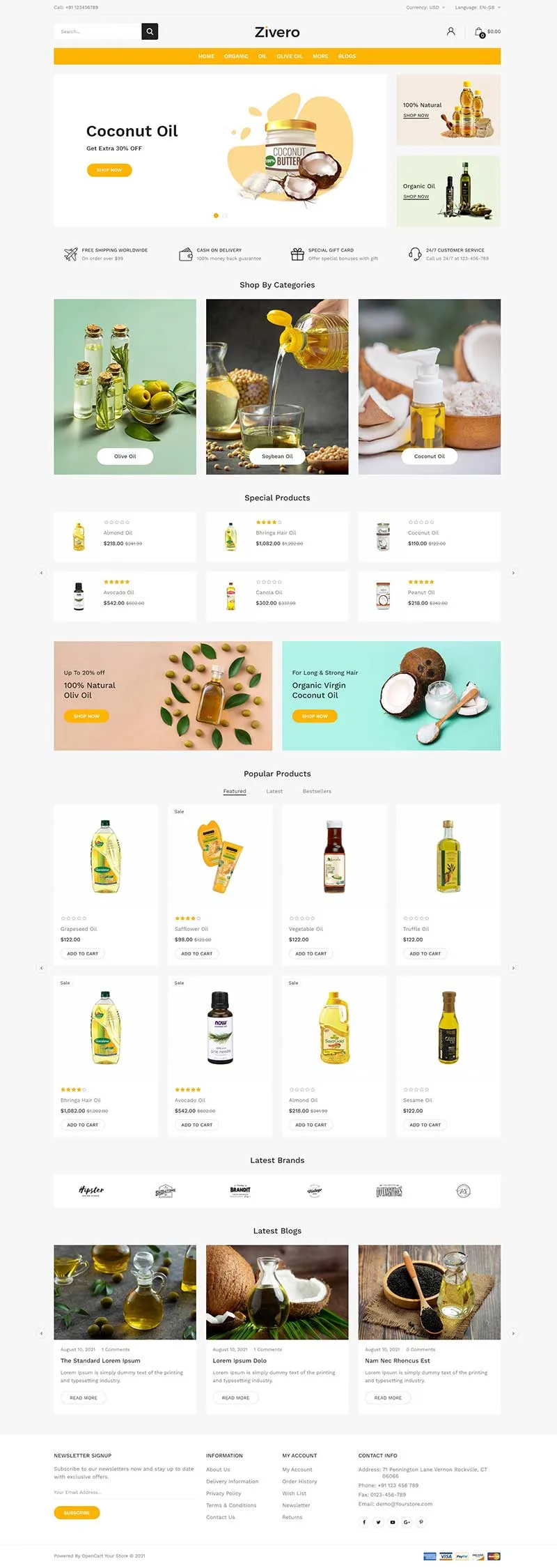 油制品花生油橄榄油豆油商城html网站模板-8楼资源网