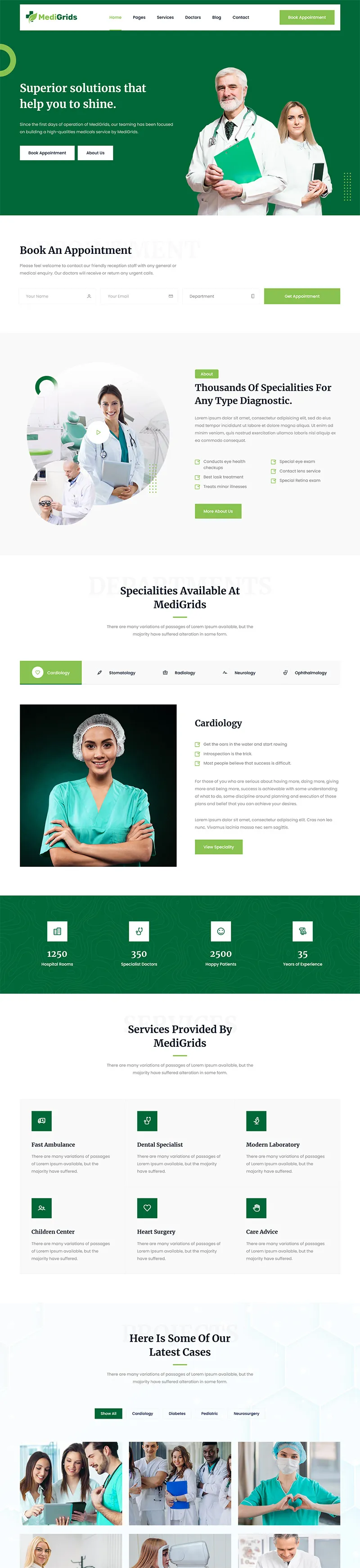 绿色医疗护理html模板-8楼资源网