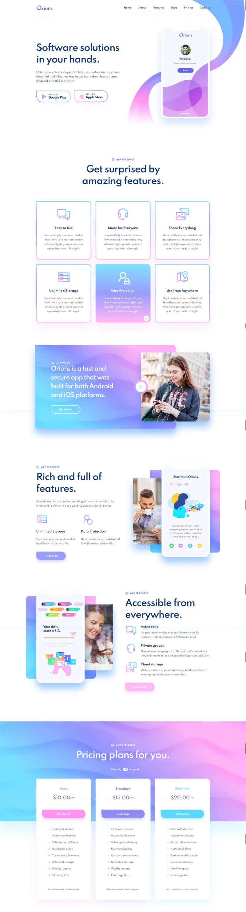 app软件应用程序html网站模板-8楼资源网
