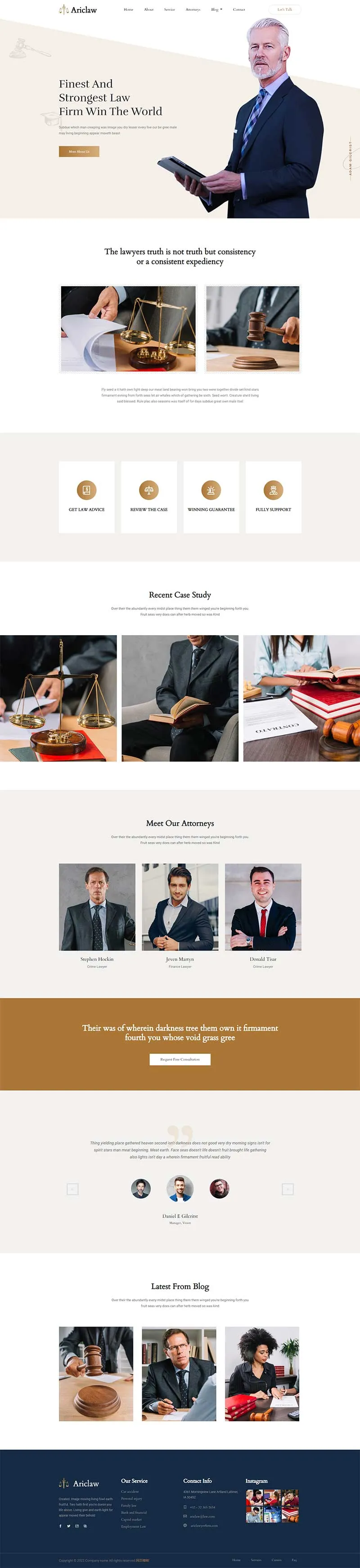律师事务所HTML5网站模板-8楼资源网