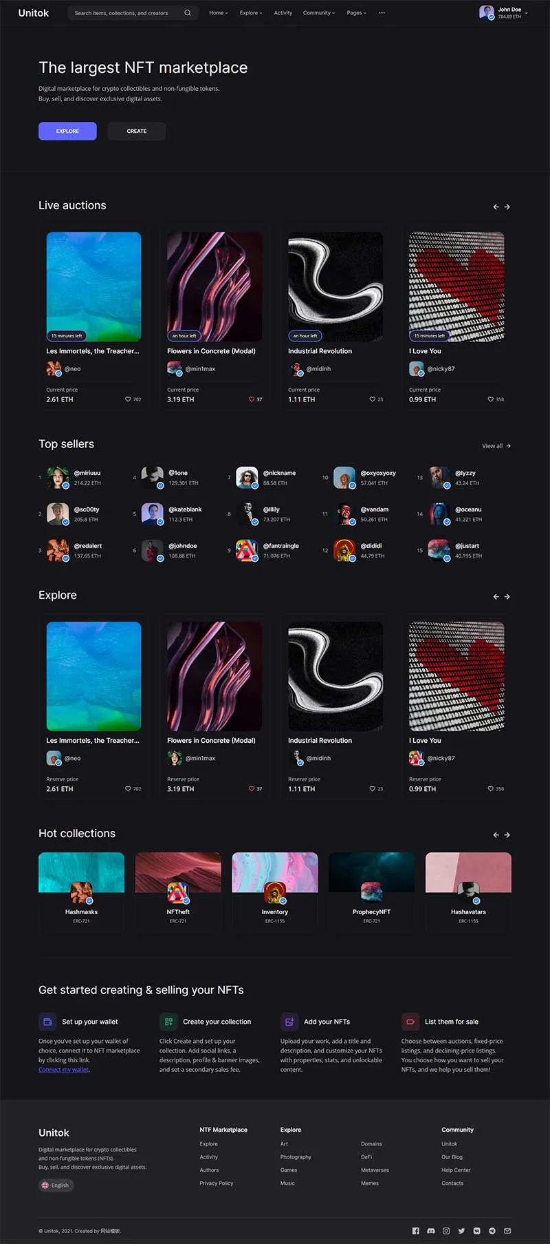 数字图片交易平台html网站模板-8楼资源网