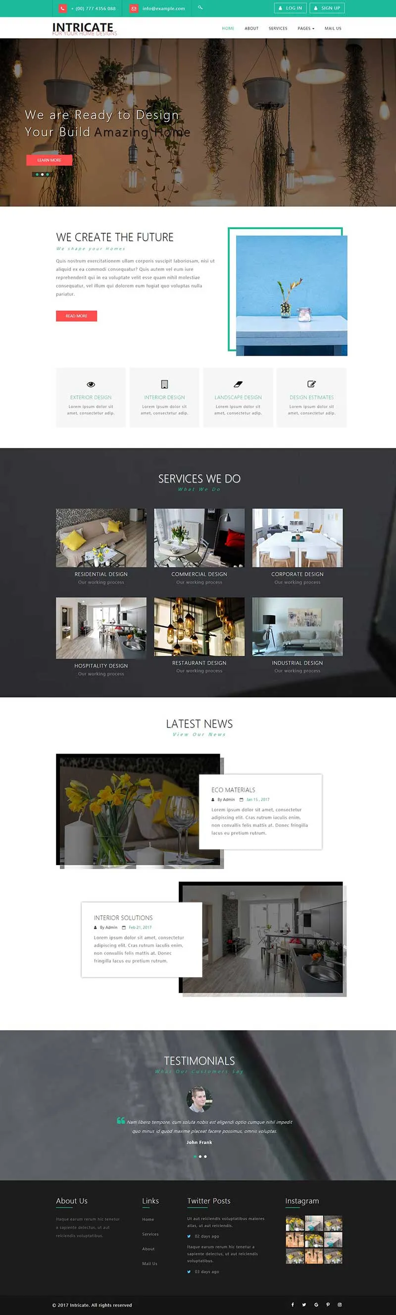 简洁美观家装设计公司html模板-8楼资源网