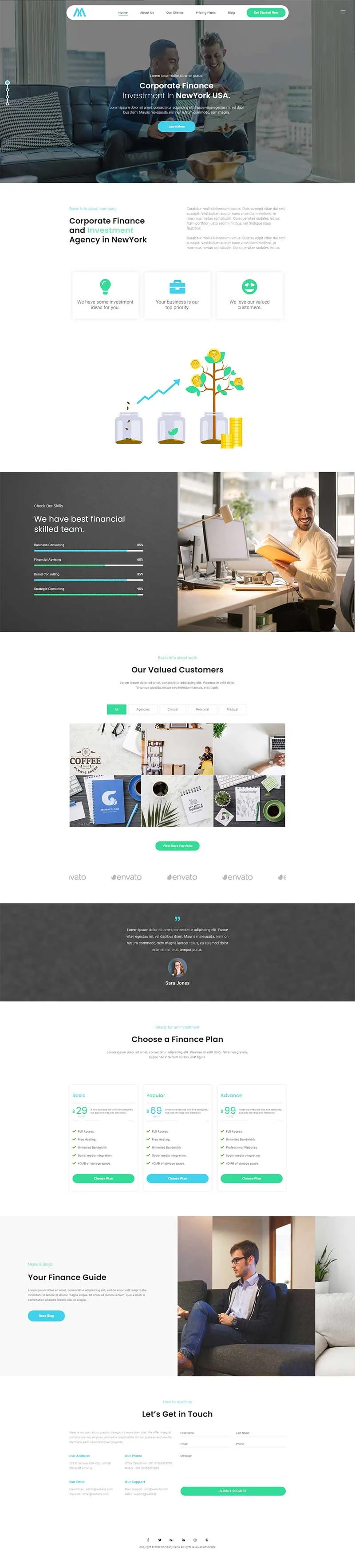 理财投资金融机构html模板-8楼资源网