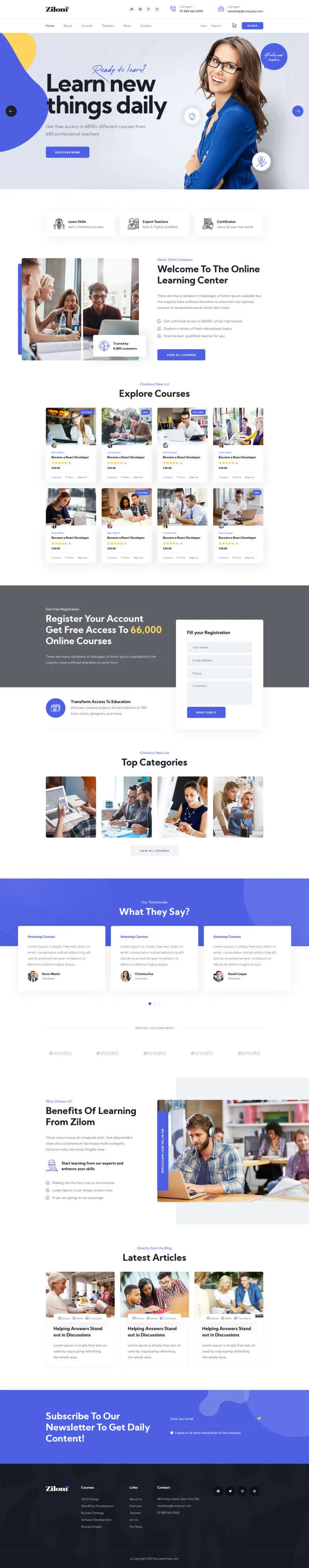 在线教育培训机构HTML模板-8楼资源网