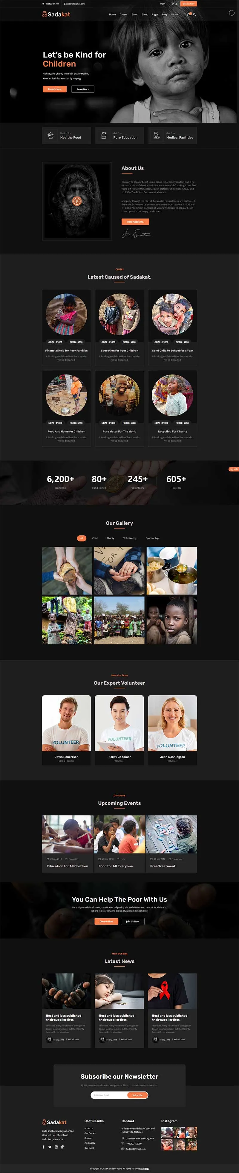 慈善公益机构捐赠捐款html5网页模板-8楼资源网