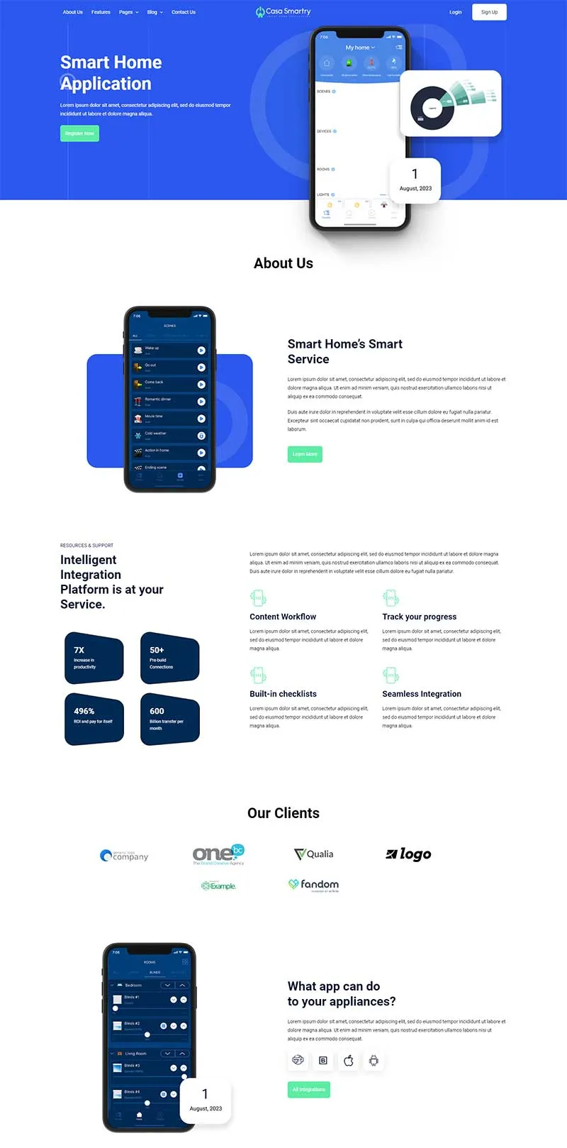 响应式APP软件介绍网页模板-8楼资源网