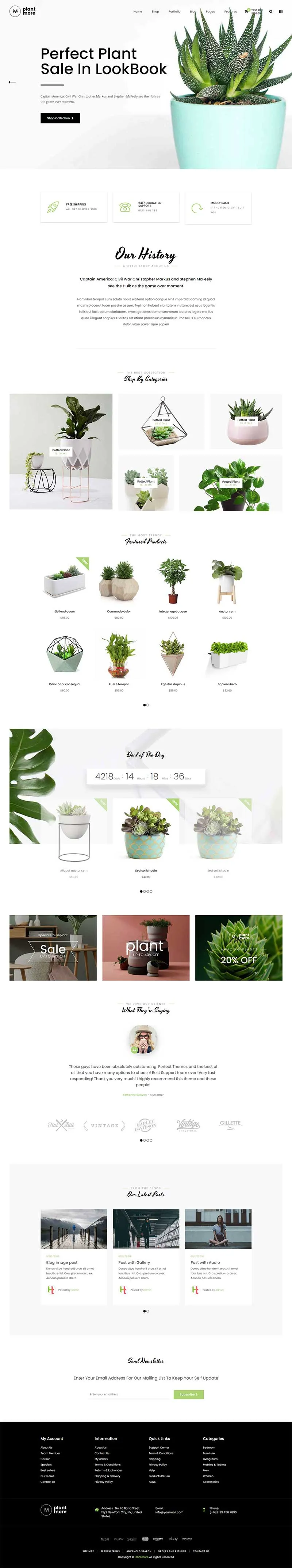 简洁优美植物花卉网站商城HTML模板-8楼资源网