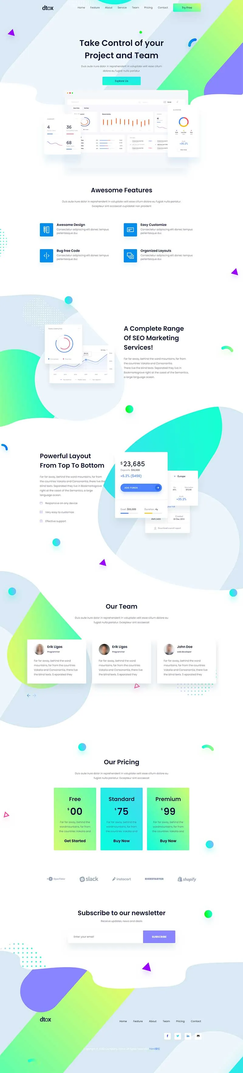 SEO网站推广数据分析营销公司网站html模板-8楼资源网
