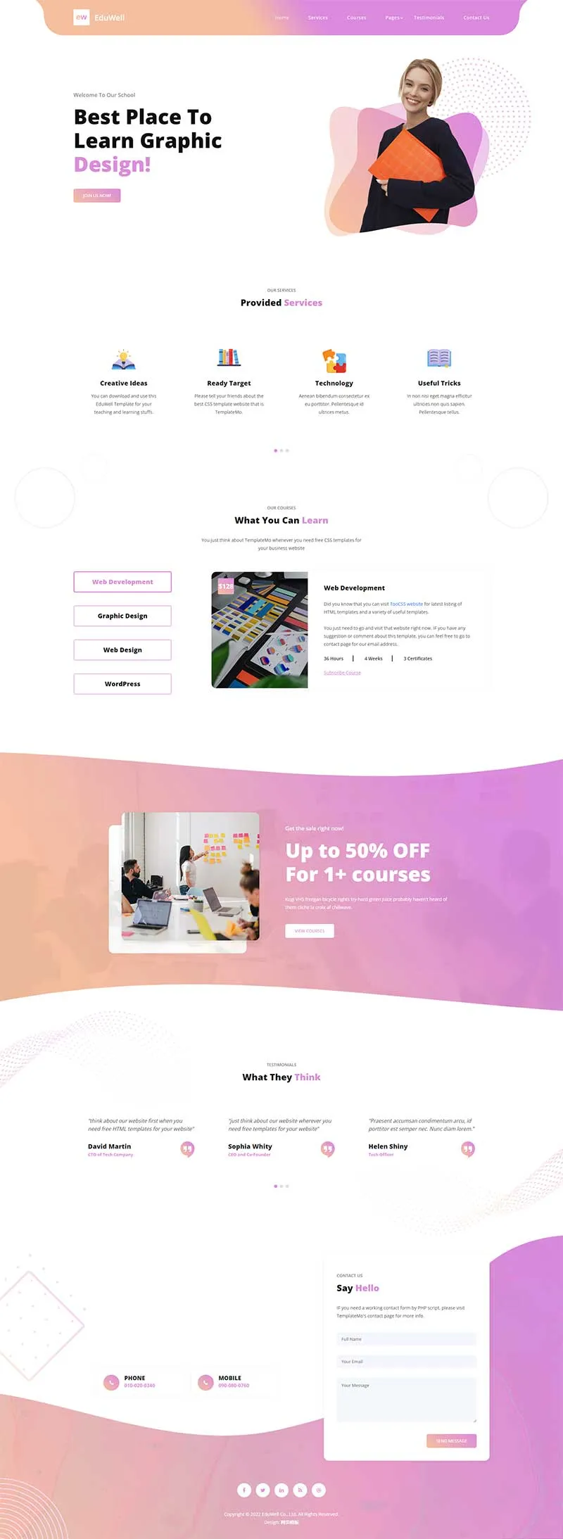 平面设计技能培训html网页模板-8楼资源网