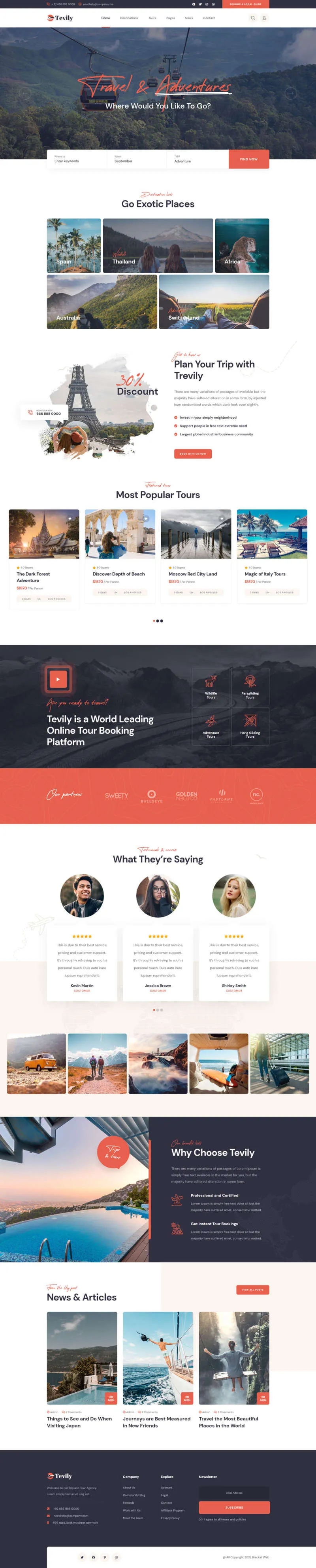 响应式旅游团旅游社景点介绍html网站模板-8楼资源网