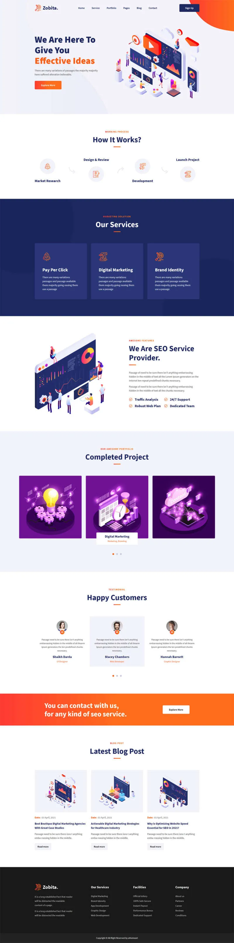 网络数字营销策划公司HTML网站模板-8楼资源网